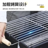 Zibo portable outdoor barbecue grill, household charcoal stainless steel barbecue grill, camping, tea and meat roasting grill details Picture